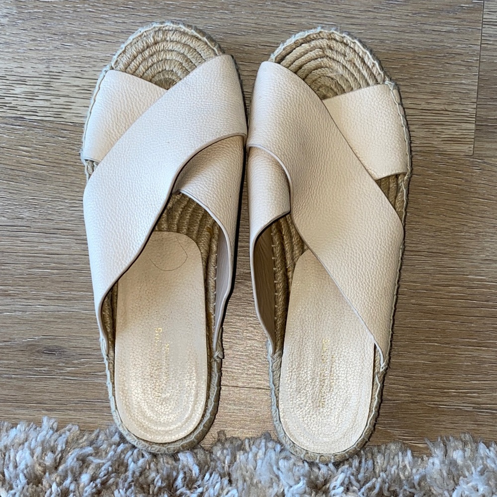 Michael Kors Cream Espadrille Slides